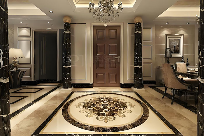 1-25100PZ425614 石材拼花的造作